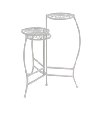Deco 79 plant stand in use with potted plants showing vertical display and surface protection