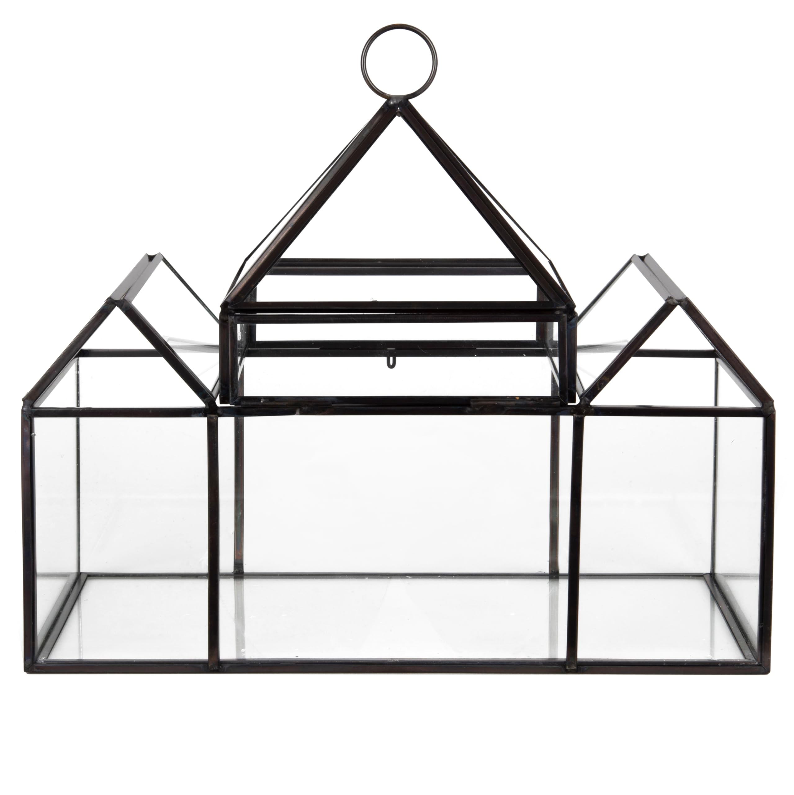 D'Eco glass castle used as wedding table centerpiece creating a polished event focal point