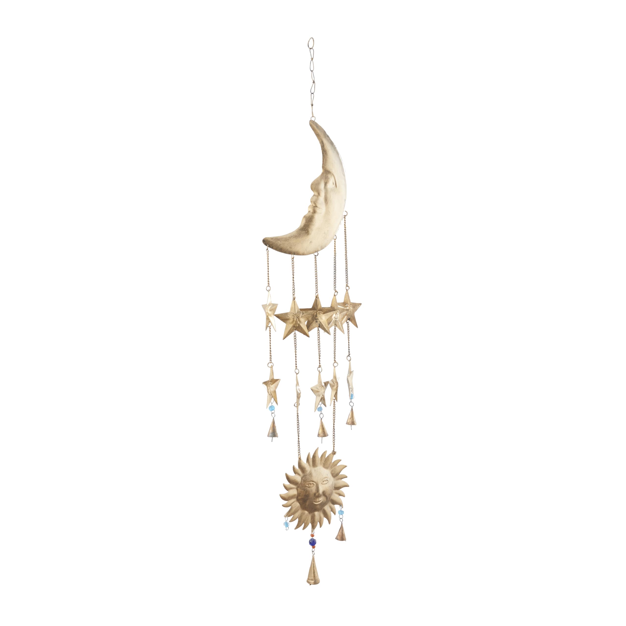 deco 79 detail of cone bells displays metal finish and gentle chime benefit
