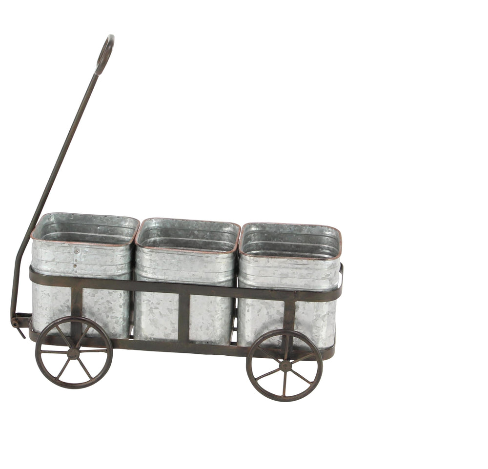 deco 79 close-up of galvanized finish texture highlighting rustic durability and charm