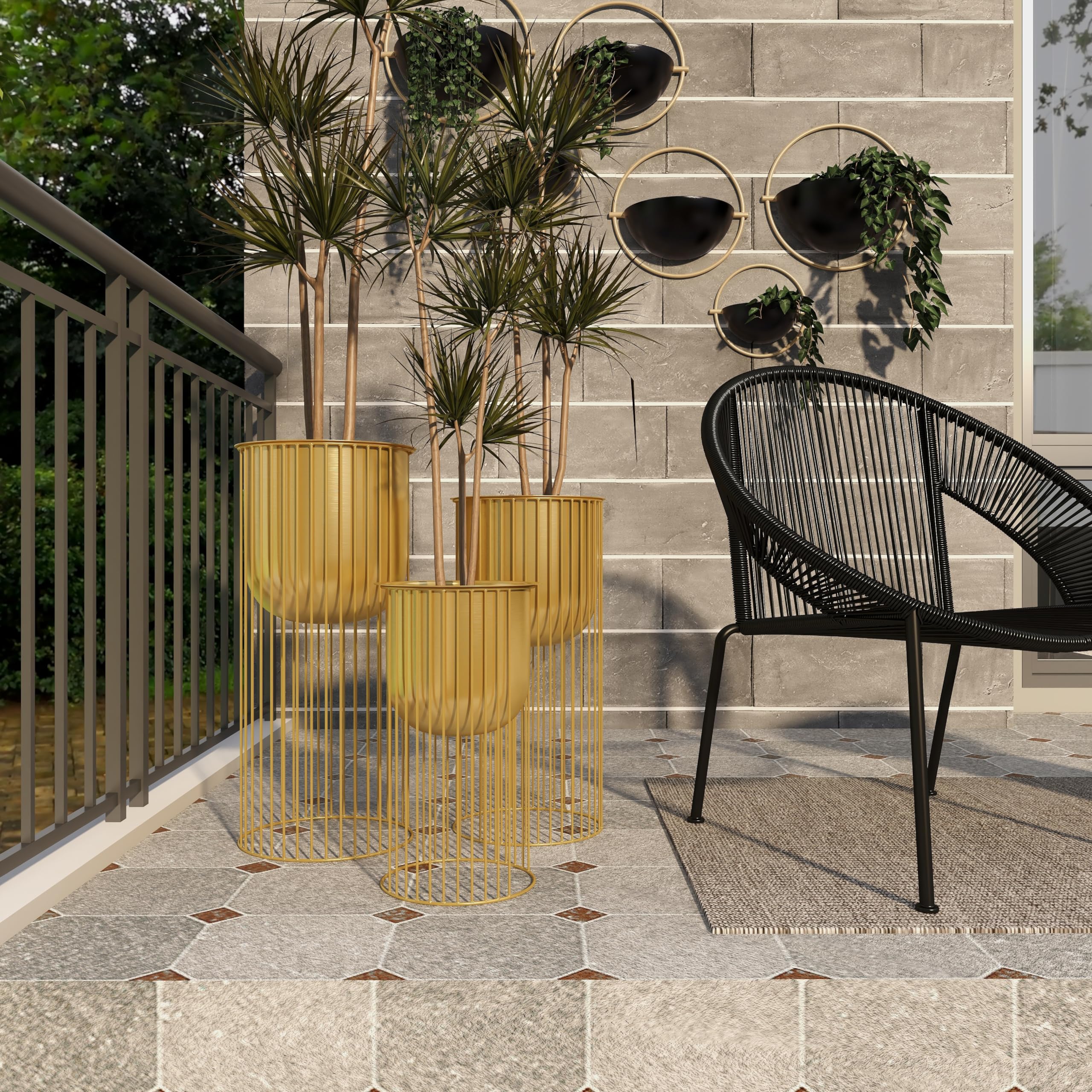 deco 79 styled in entryway showing cohesive decor and visual interest benefit