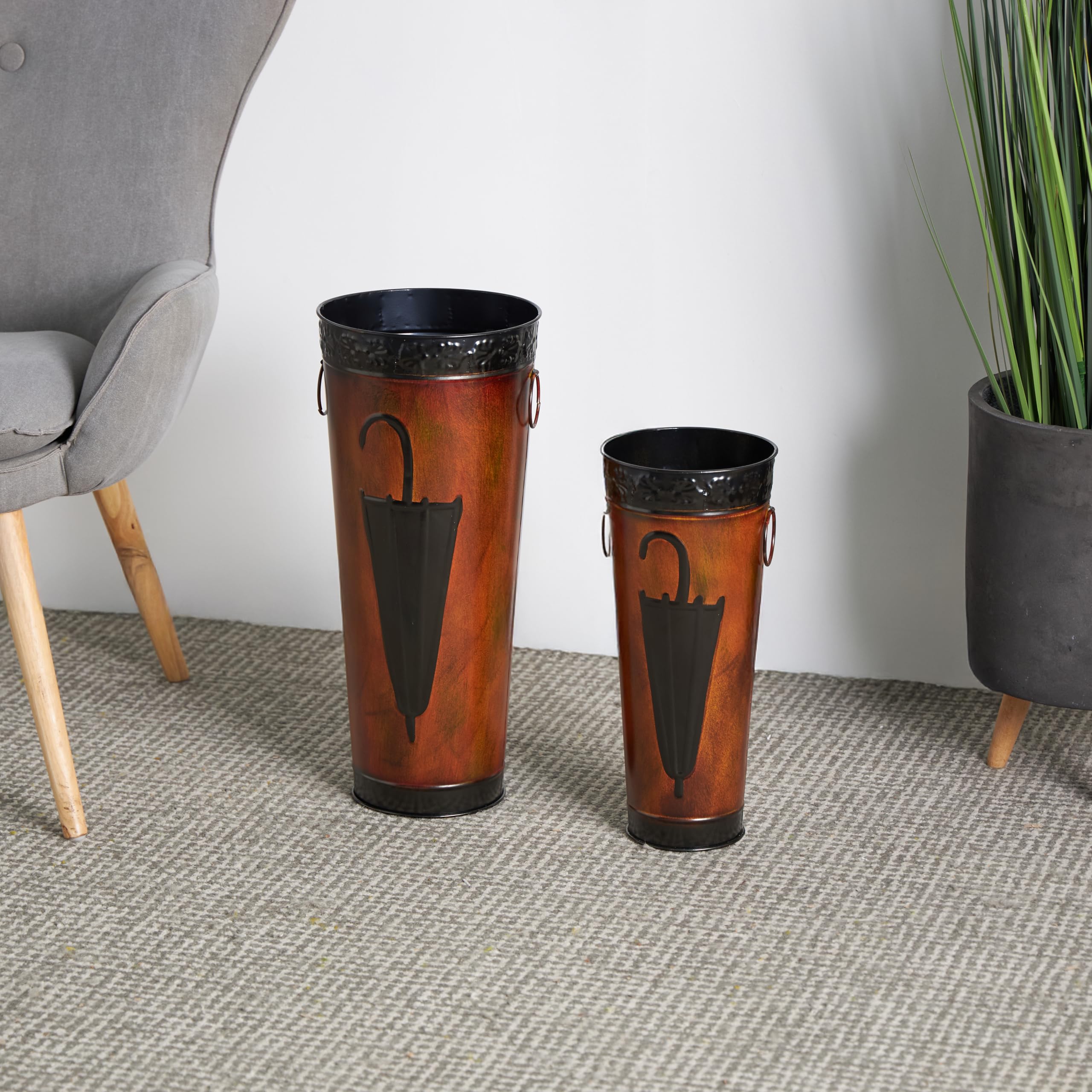 deco 79 stands placed in an entryway demonstrating organized storage