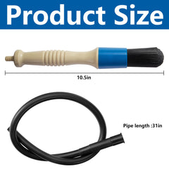 DECOHS close-up of PP bristles and rubber hose showing precise cleaning action