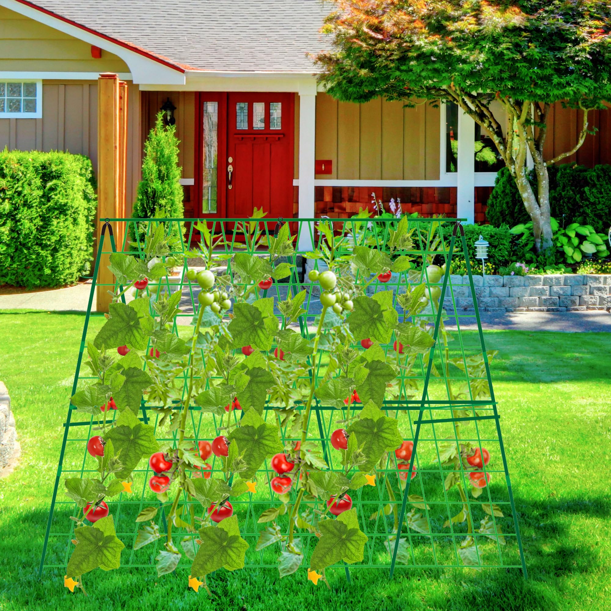 DECOHS folded trellis pieces flat for compact storage saving space between seasons