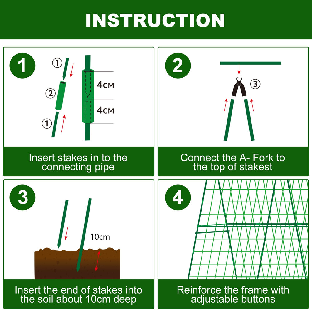 DECOHS plant clips and connectors arranged showing simple assembly and reliable hold