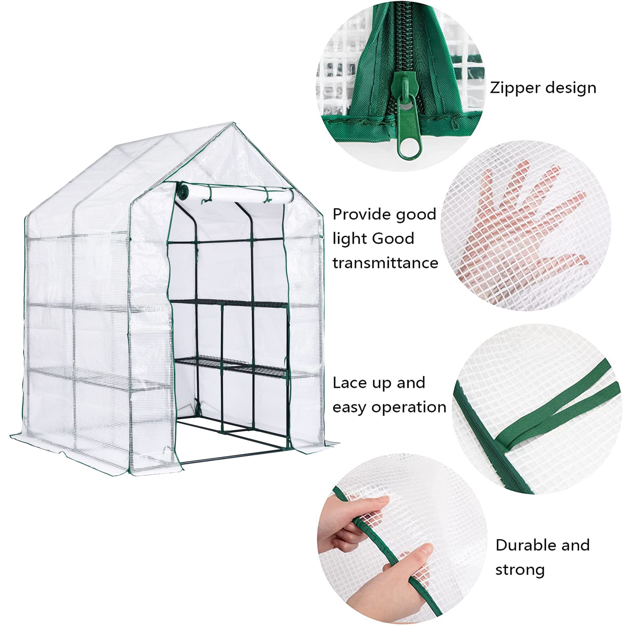 DECOHS rolled up door demonstrating ventilation and convenient plant access