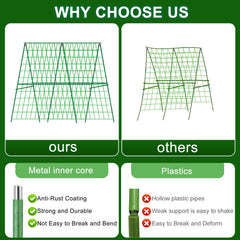DECOHS trellis netting detail showing grid pattern for secure vine attachment and airflow