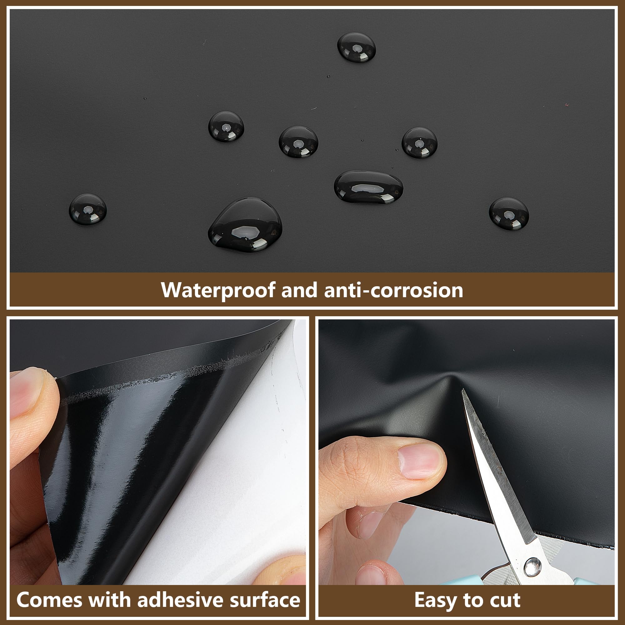 DECOHS hands wrapping a post demonstrating easy peel-and-stick installation advantage
