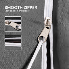 Deconk zipper detail with long cord for quick removal and secure closure convenience