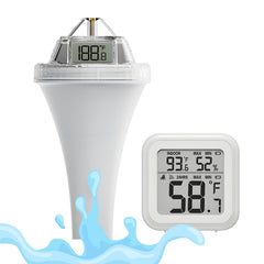 Decruil floating thermometer front view showing clear triple-angle display for quick reading