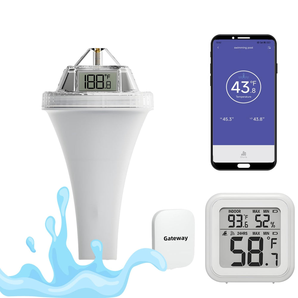 Decruil front packaging and floating thermometer showing clear, quick-read display