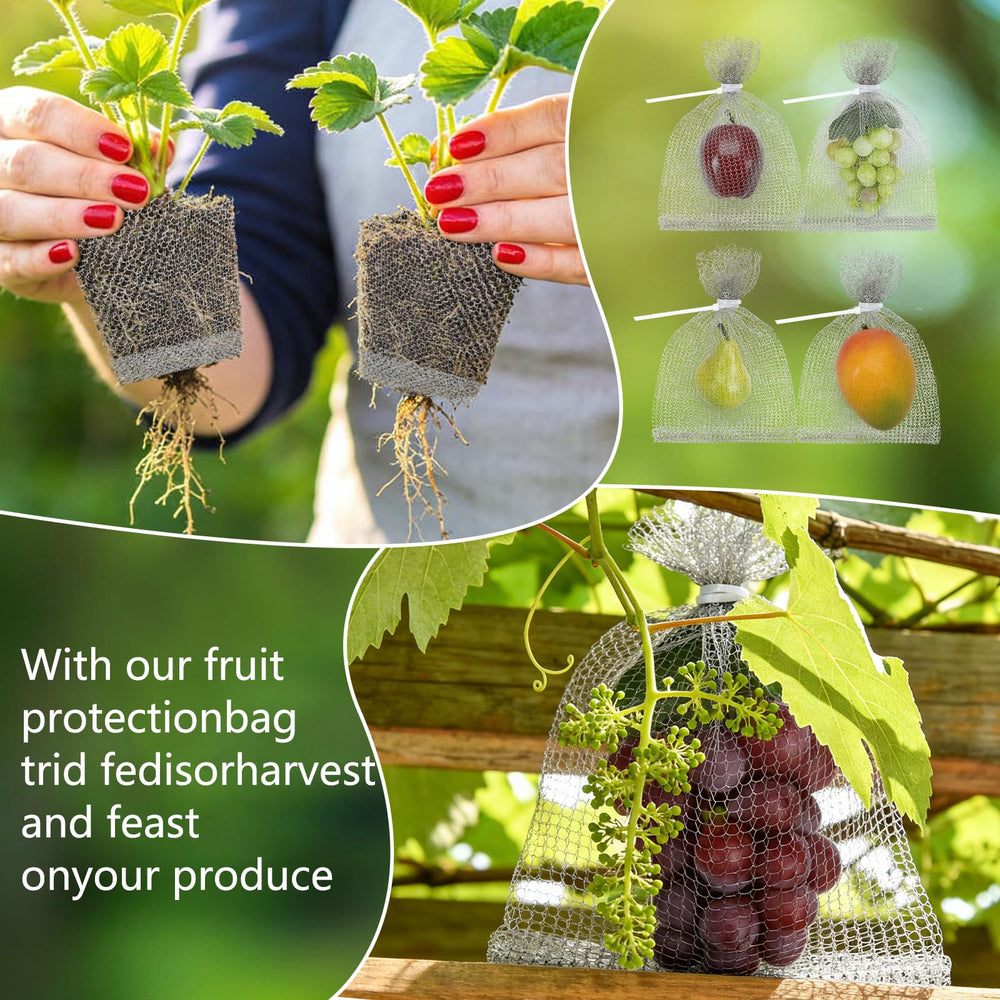DECYOOL gardener carrying harvest with bags in a basket illustrating reusable convenience benefit