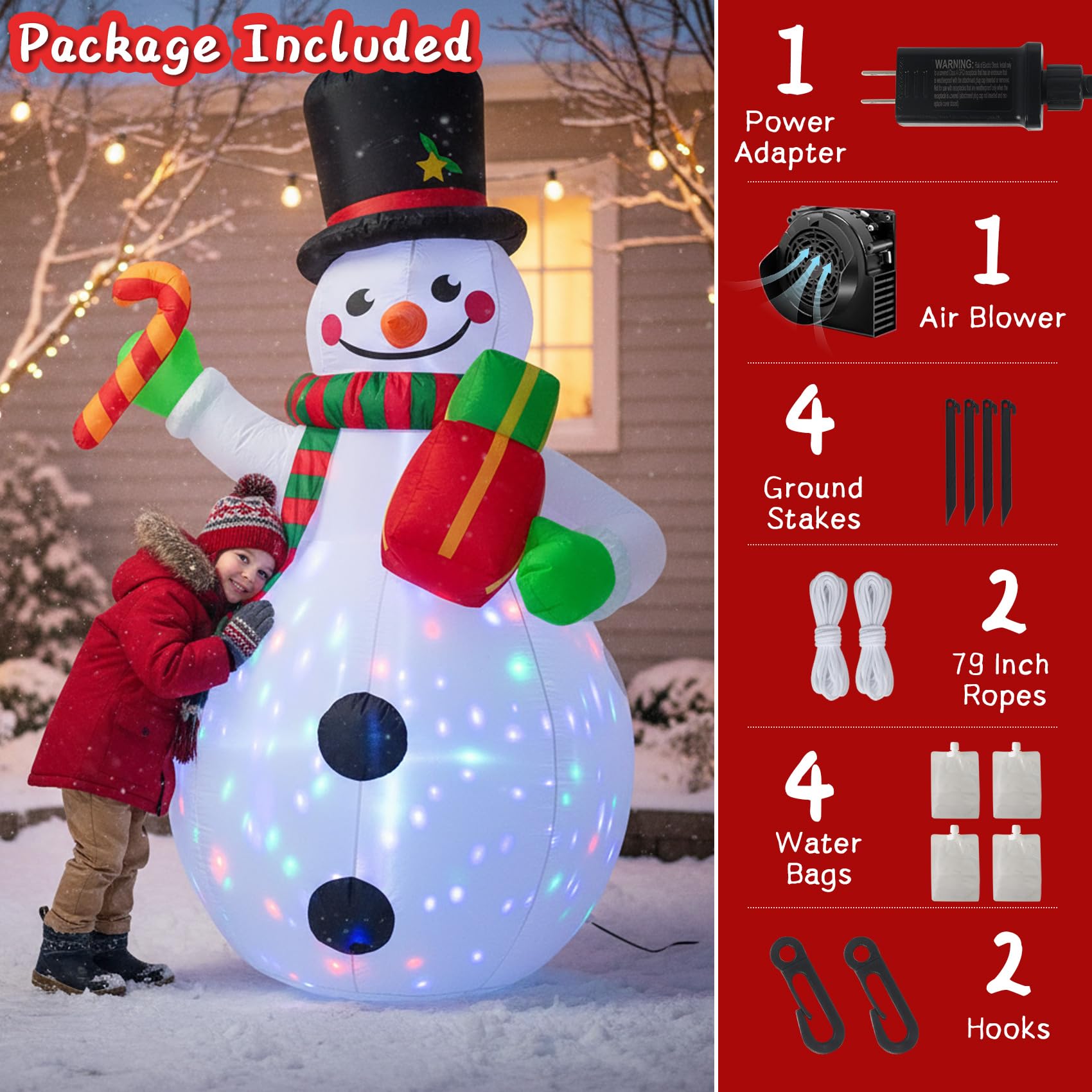 DEDU snowman anchoring kit layout for secure windproof installation