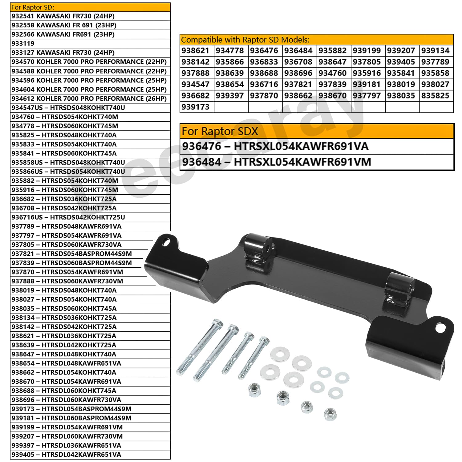 Deecaray product label and 123292 part number showing correct replacement benefit