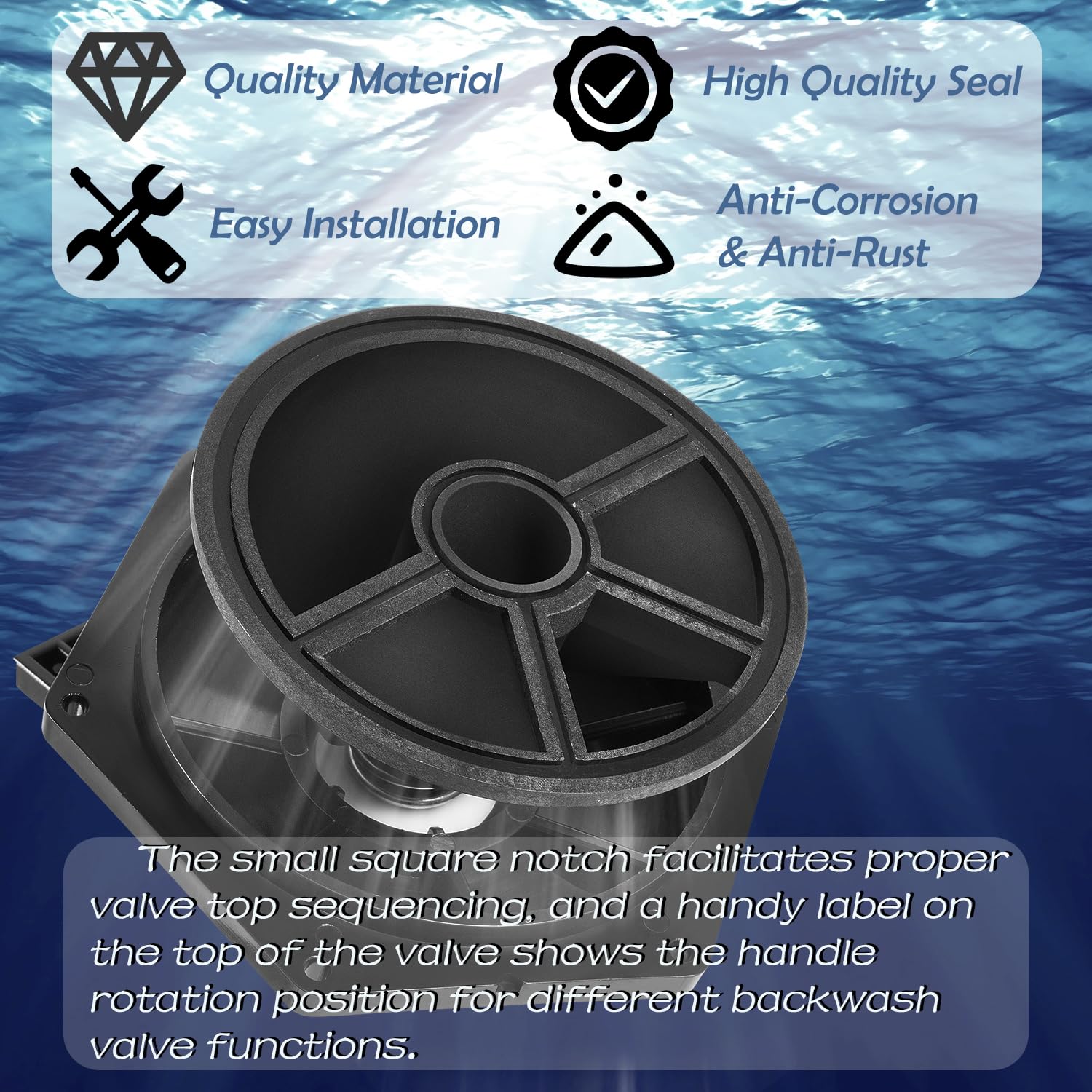 Deecaray valve next to 1-1/2-inch pipe showing correct size and fit for Hi-Flow systems