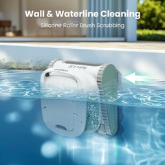 DEENO Hydro 4 SE close-up of dual silicone roller brushes for thorough scrubbing