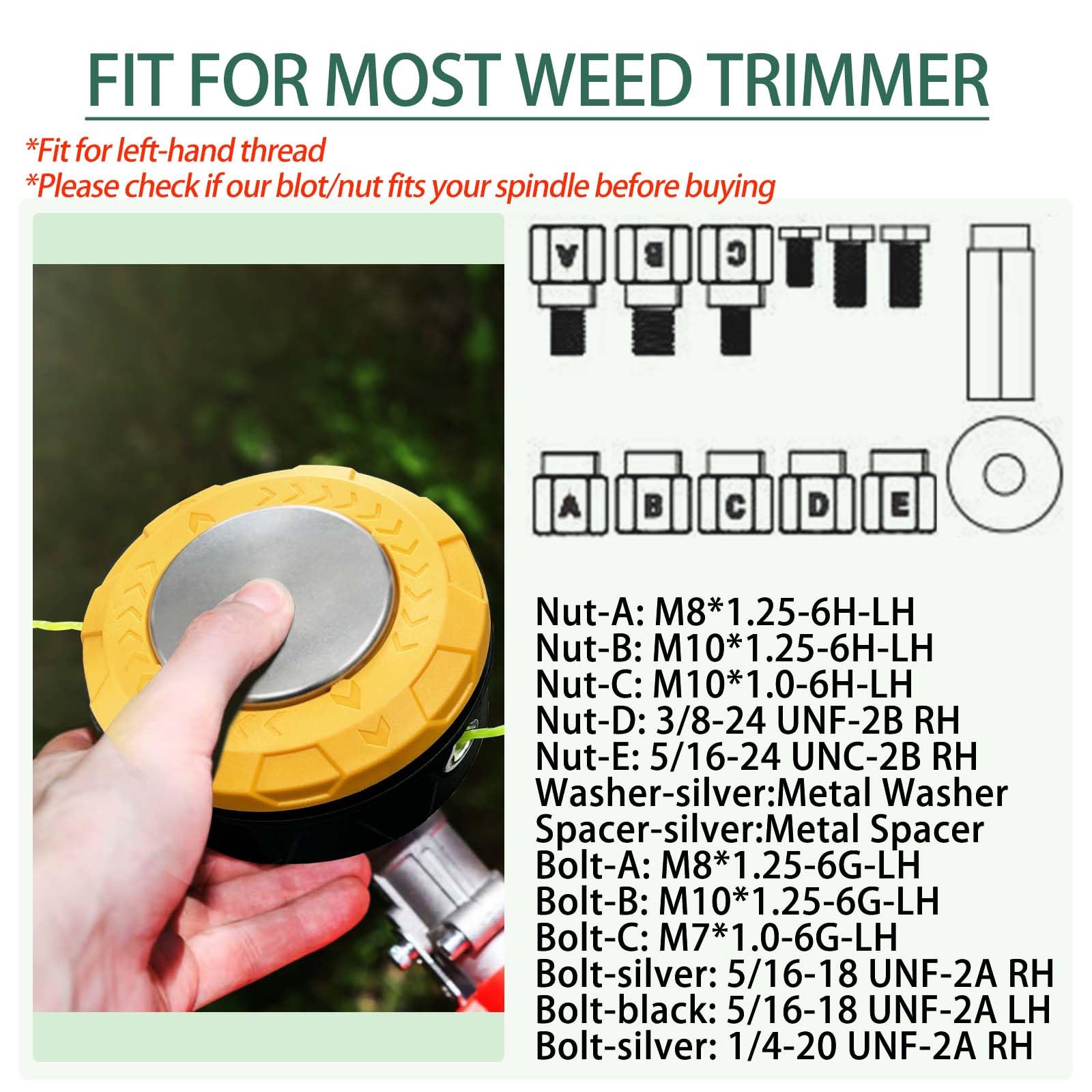 Deeploving spool and included 0.095" line showing easy feed and visible center