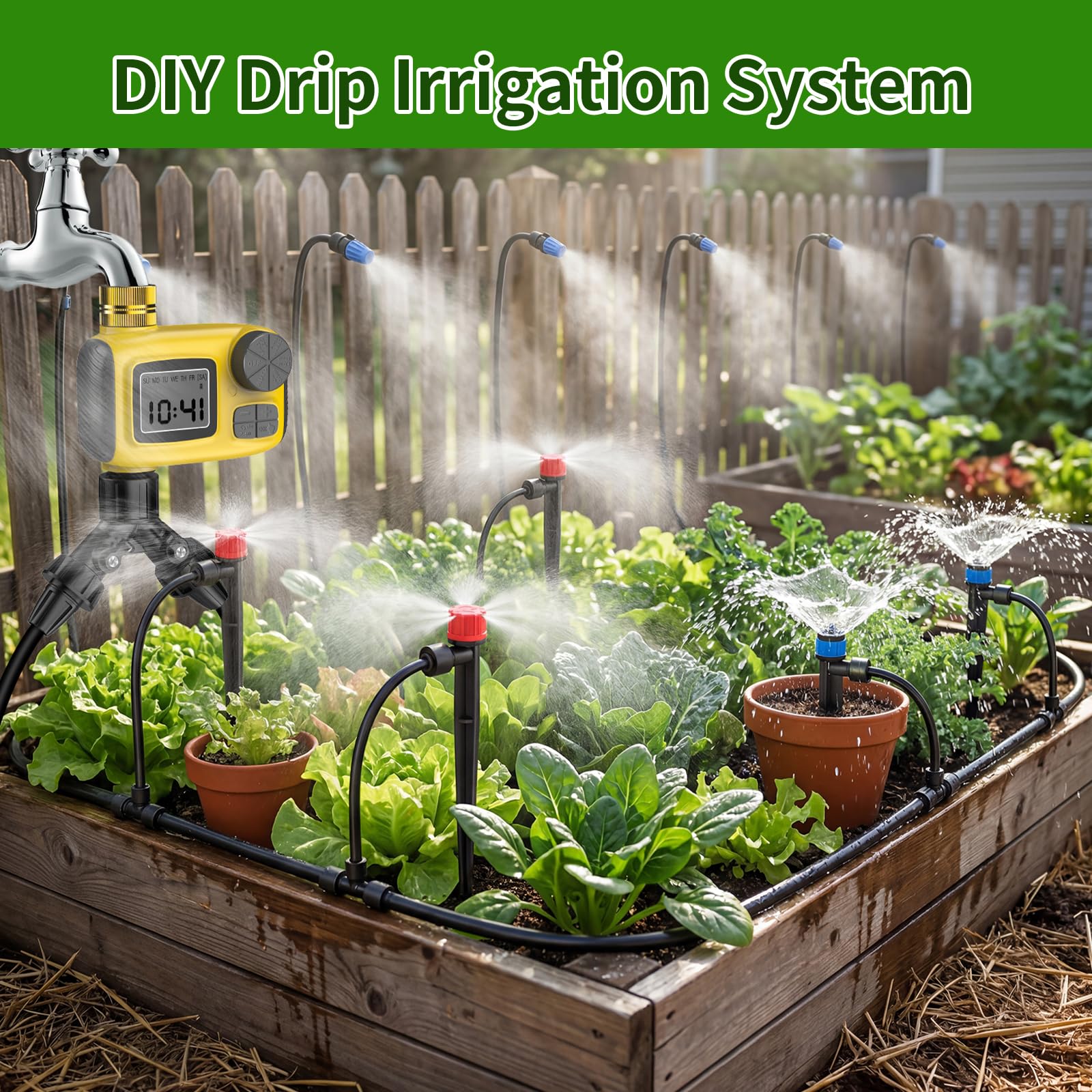 Deepoter nozzle producing fine mist to conserve water
