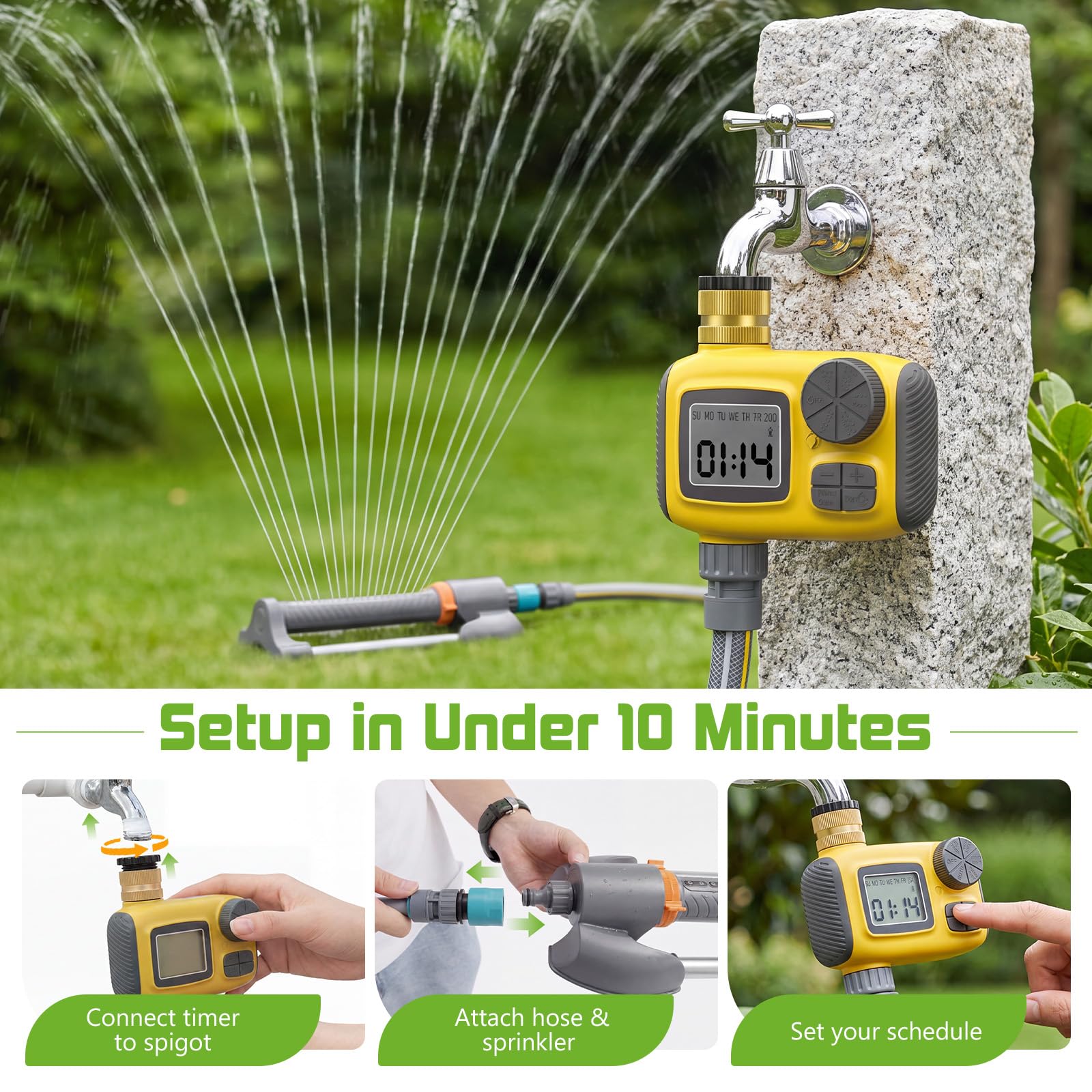 Deepoter sprinkler on stable base showing steady operation benefit during oscillation