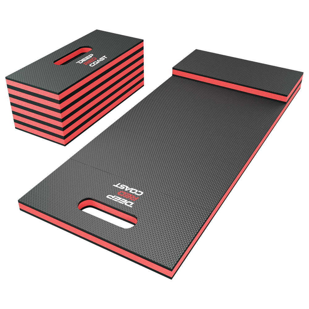 deepredcoast front view showing full-sized pad and branding for clear identification and benefit