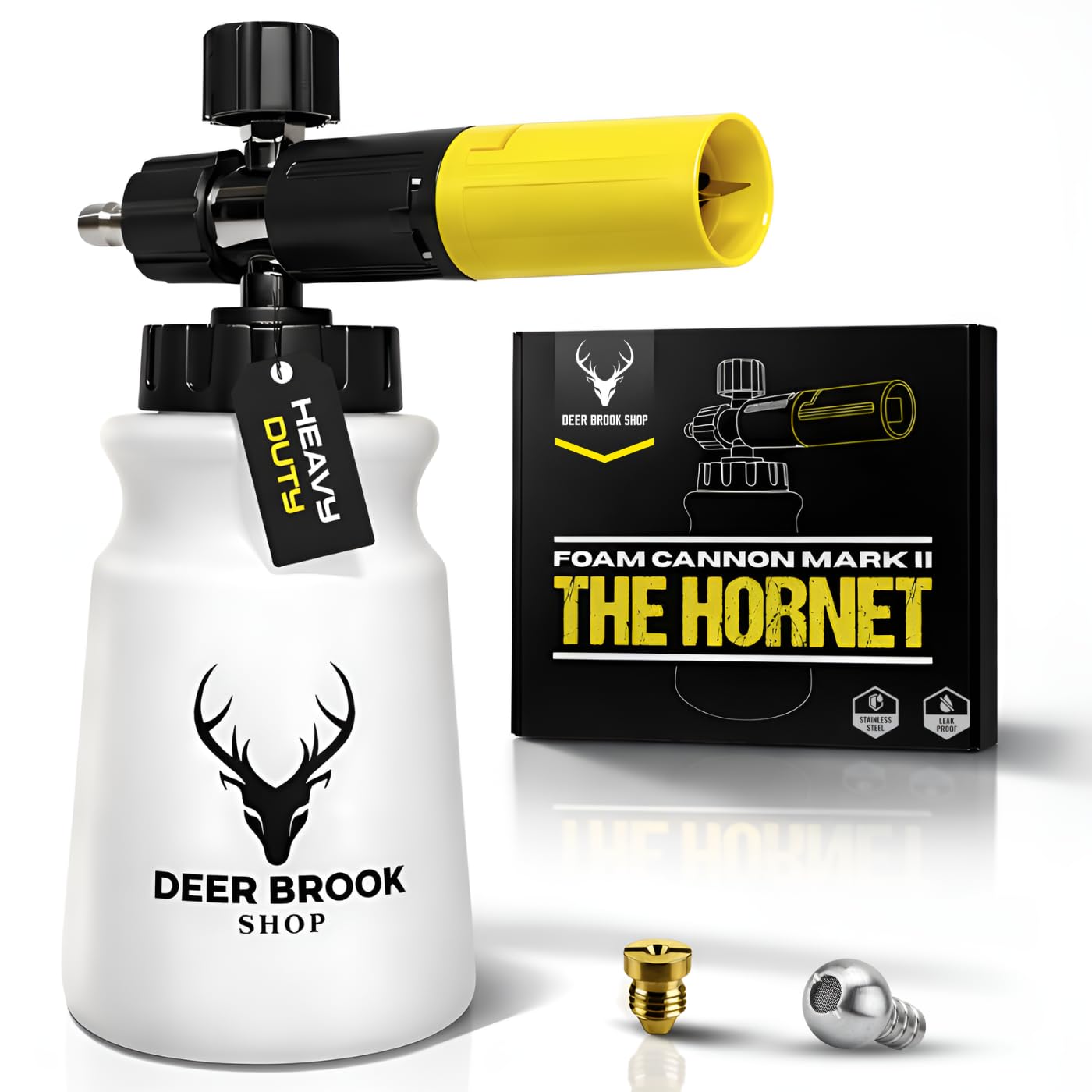 Deer Brook Shop Hornet front view showing robust foam gun design and durability