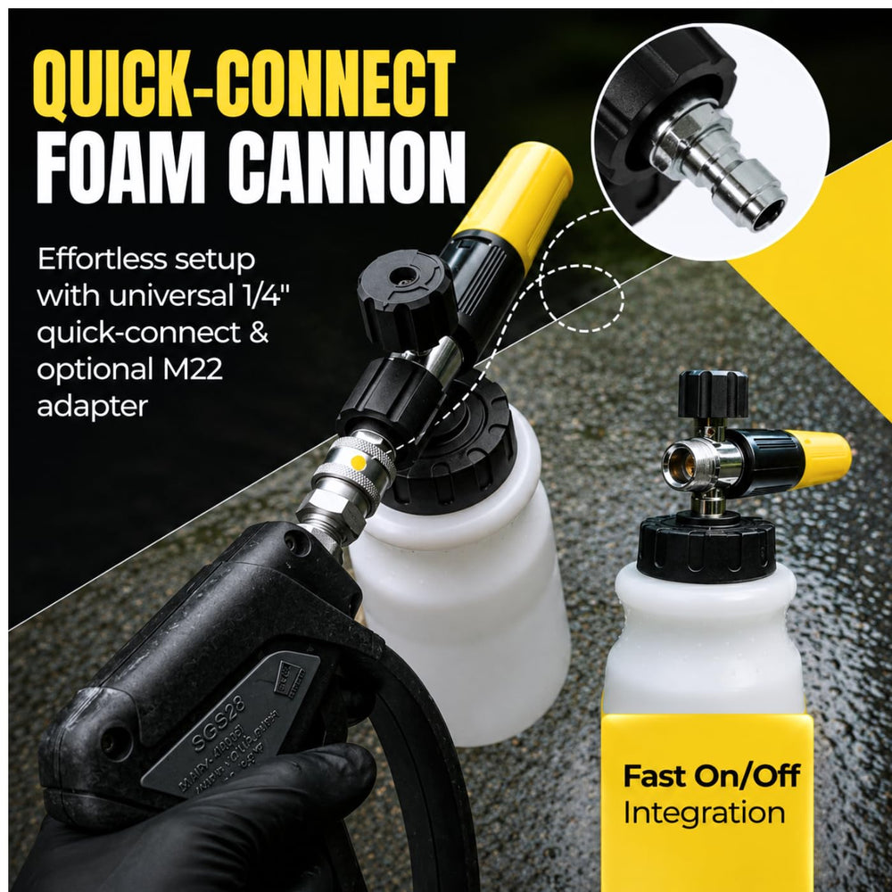 Deer Brook Shop Hornet bottle beside car to show 1L capacity and job coverage