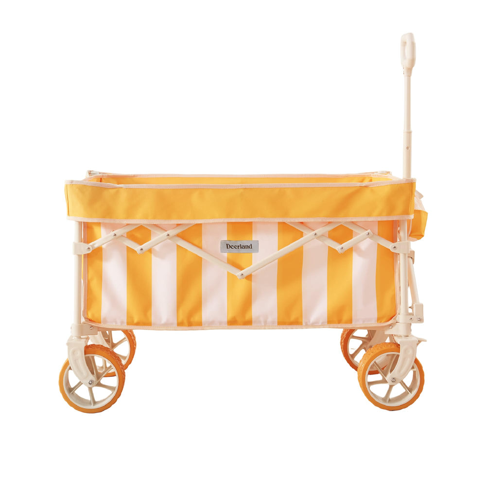 DEER LAND front view of beach wagon showing compact frame and features