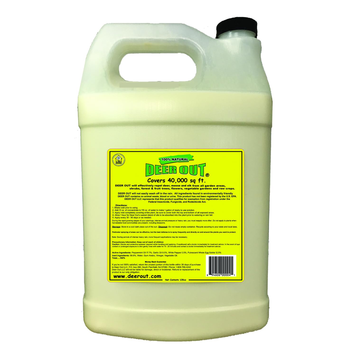Deer Out concentrate close-up showing texture and sticker agents for longer rain resistance
