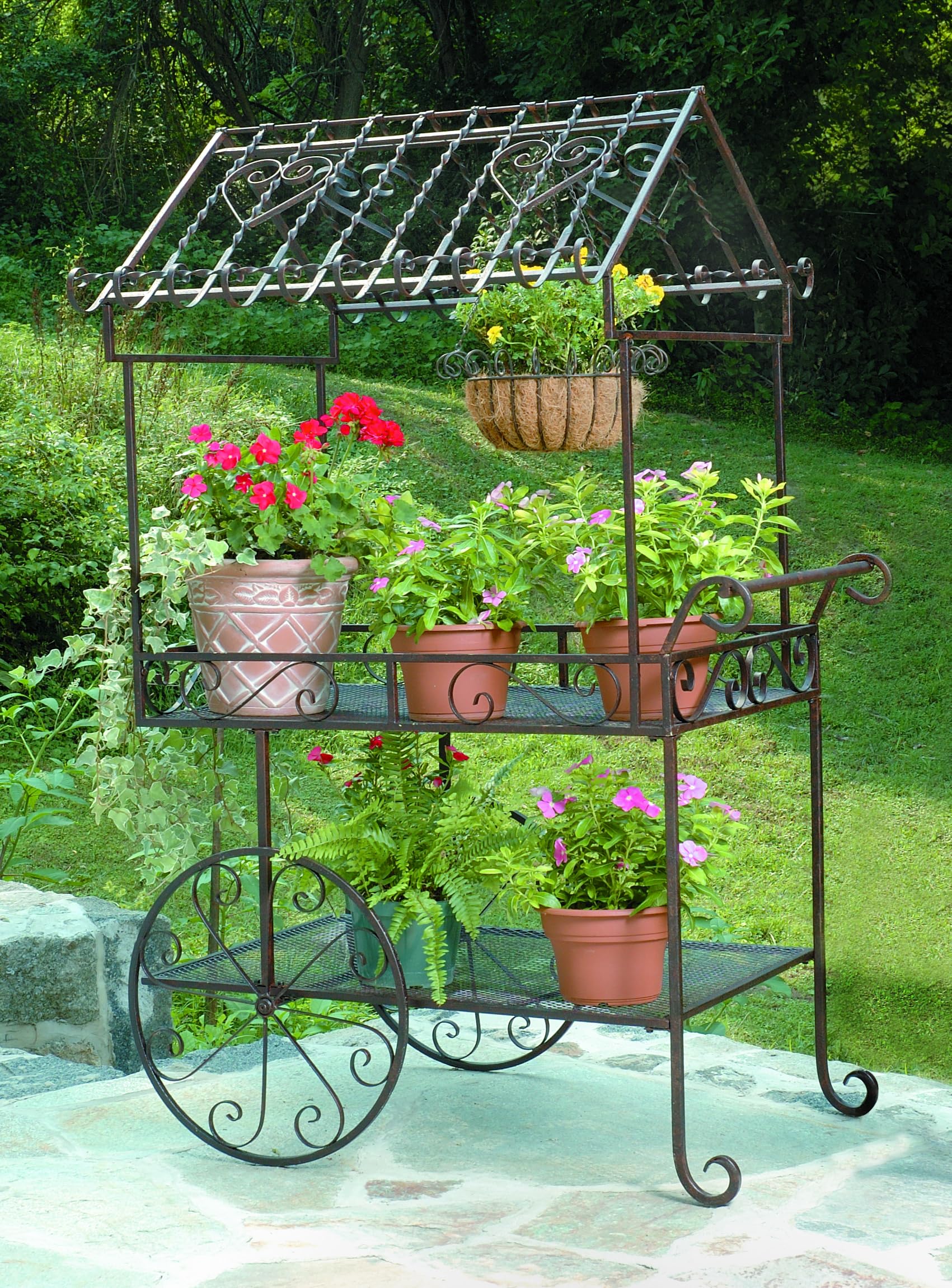 Deer Park Ironworks close-up of mesh shelf and working wheel for durability