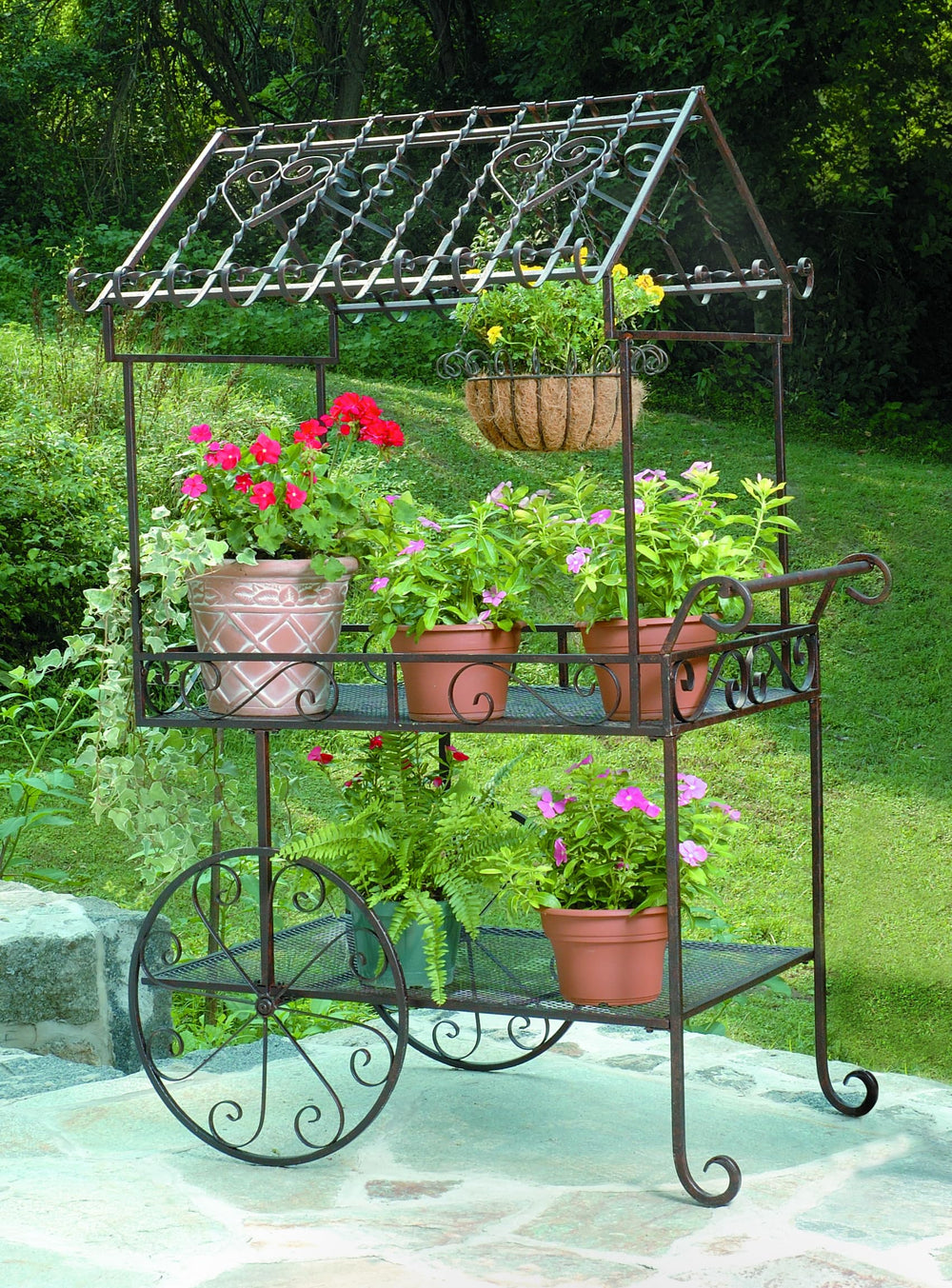 Deer Park Ironworks close-up of mesh shelf and working wheel for durability