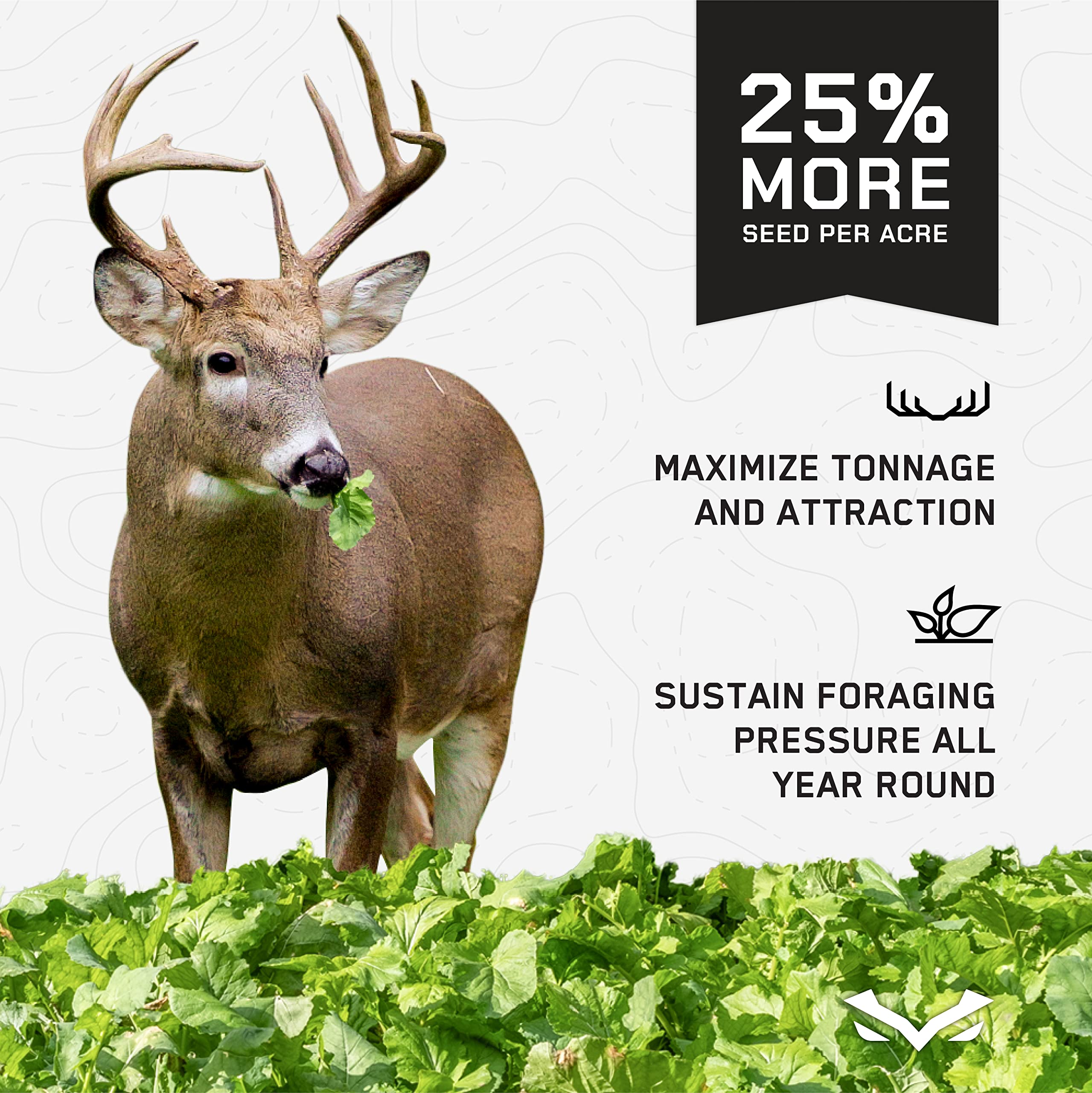 Deer Society seed being broadcast into soil demonstrating easy, equipment-light application