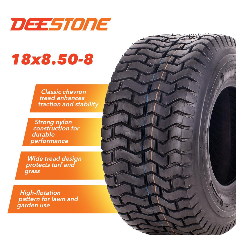 Deestone D265 mounted on lawn tractor demonstrating secure fit and handling