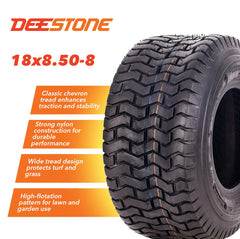 Deestone D265 mounted on lawn tractor demonstrating secure fit and handling