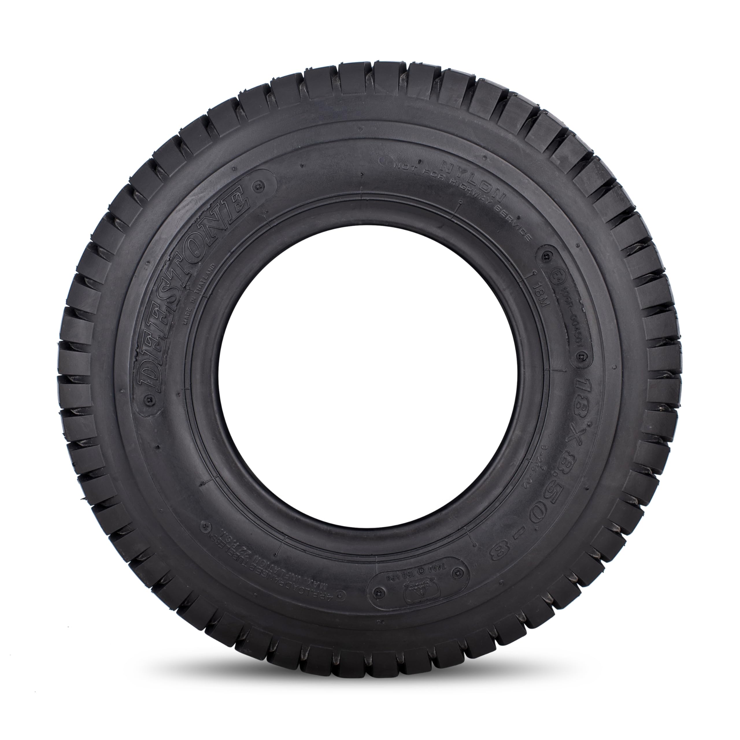 Deestone D265 sidewall detail showing 4-ply casing for puncture resistance
