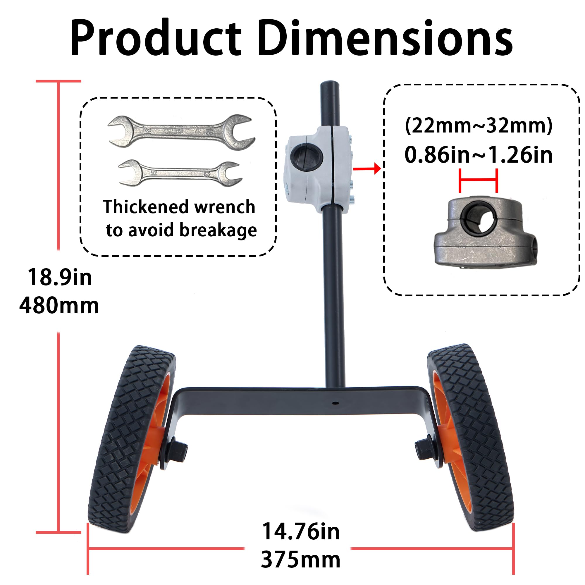 Deesucc clamp mount detail showing 1-inch rubber sleeve for secure fit