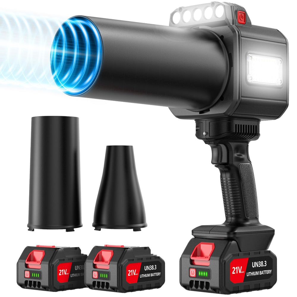 DEGGE front view of blower showing compact design and quick-start benefits