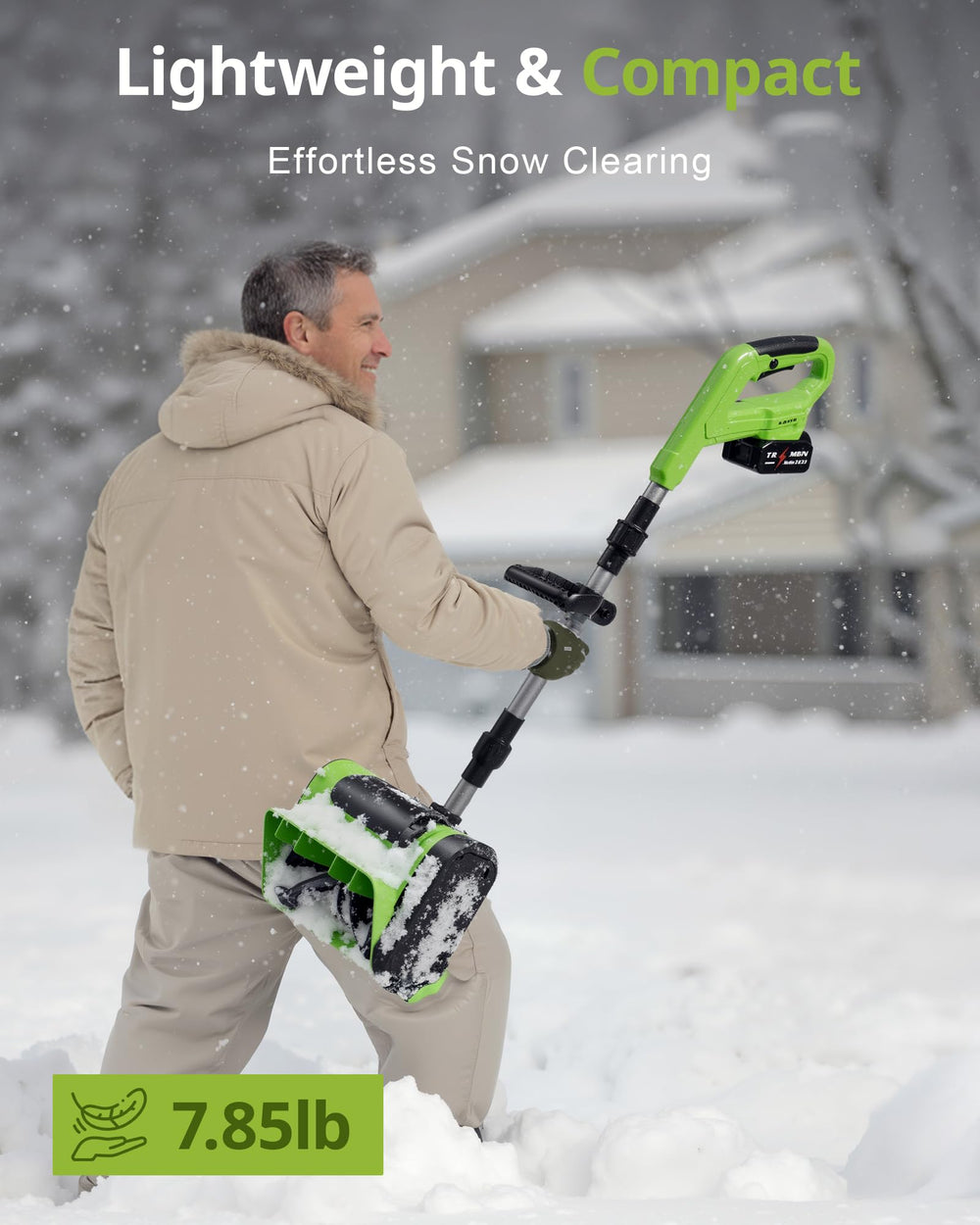 DEGGE ergonomic handle detail showing adjustable height and comfortable grip