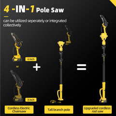 DEHANTOOLS close-up of chain and guide bar highlighting durable cutting components