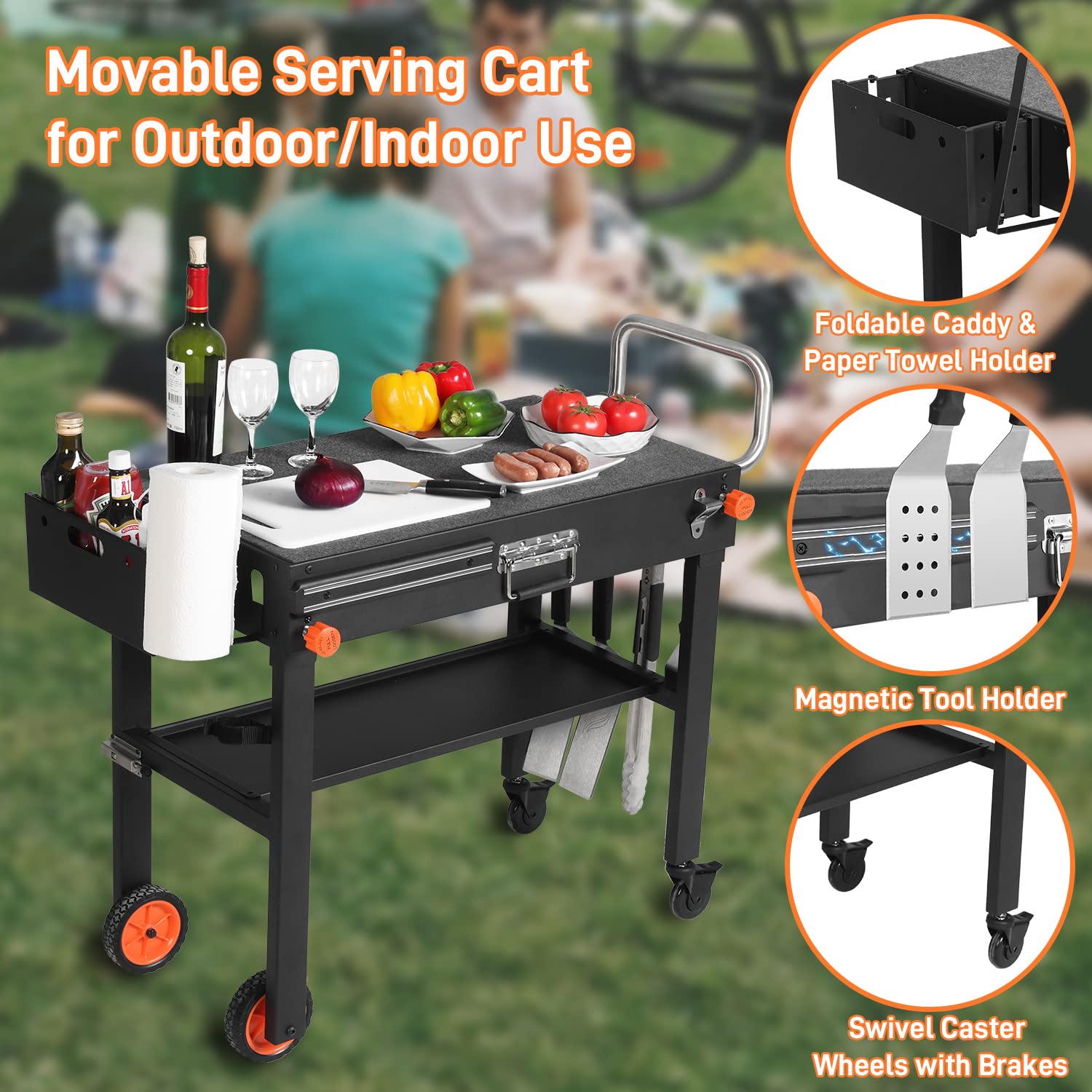 DeintYei wheels and lockable swivel caster for easy mobility and locked stability