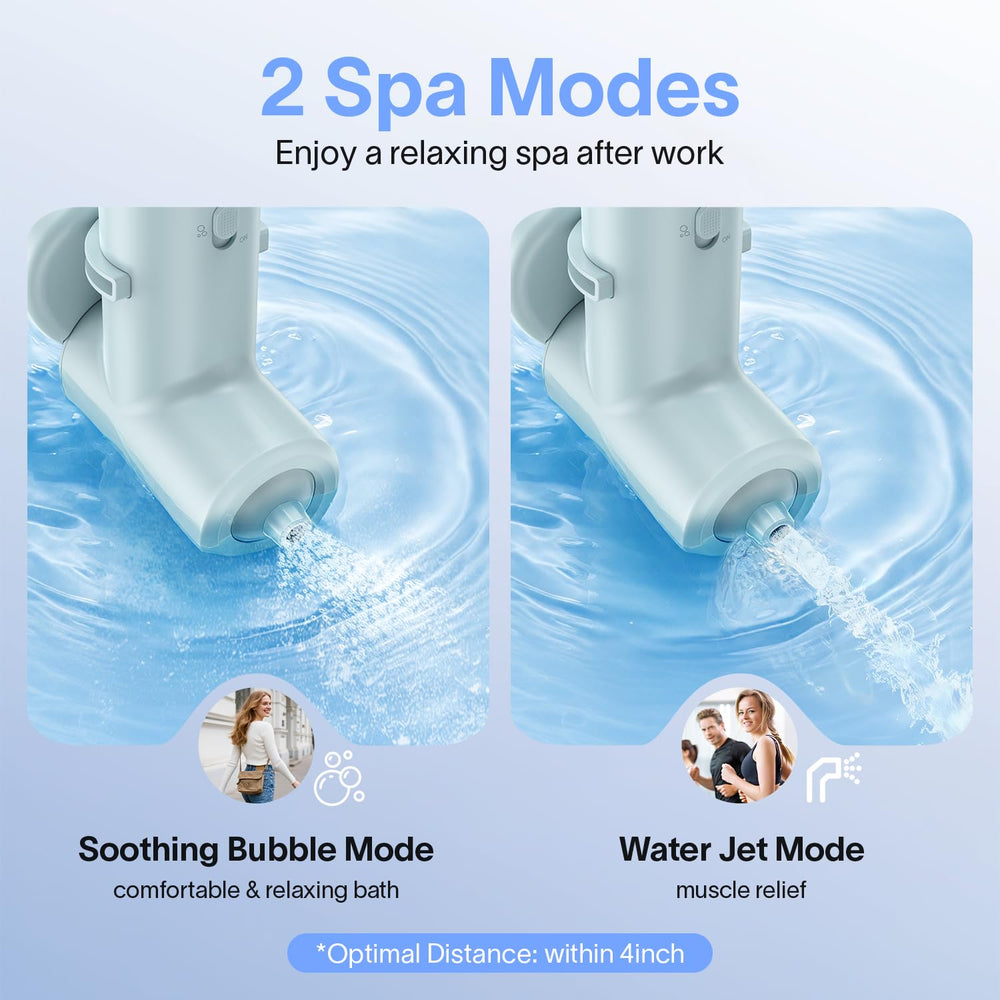 DEJUNPIOOL overhead view creating soft bubbles, enhances calming bath atmosphere