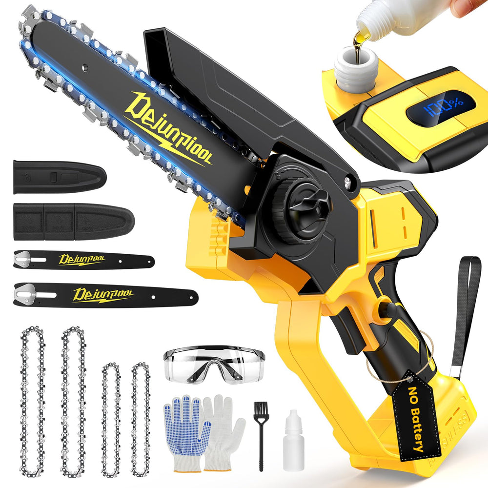 DEJUNPIOOL front angle showing both 6 and 8 inch bars for versatile cutting