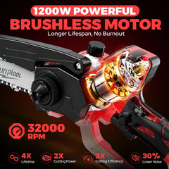 DEJUNPIOOL brushless motor close-up highlighting high efficiency and quieter operation