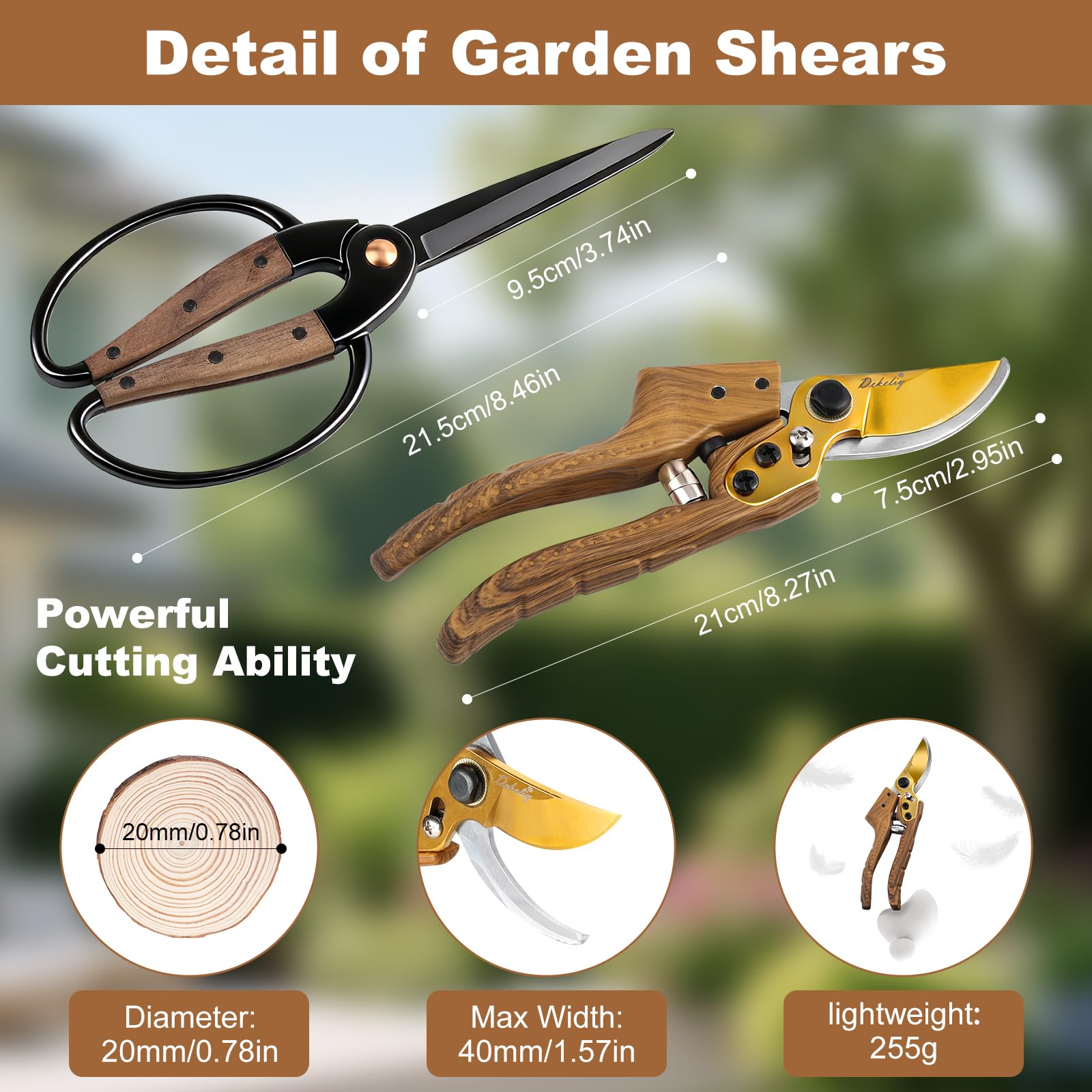 DEKELIY elegant packaging in a garden setting showing gift-ready presentation