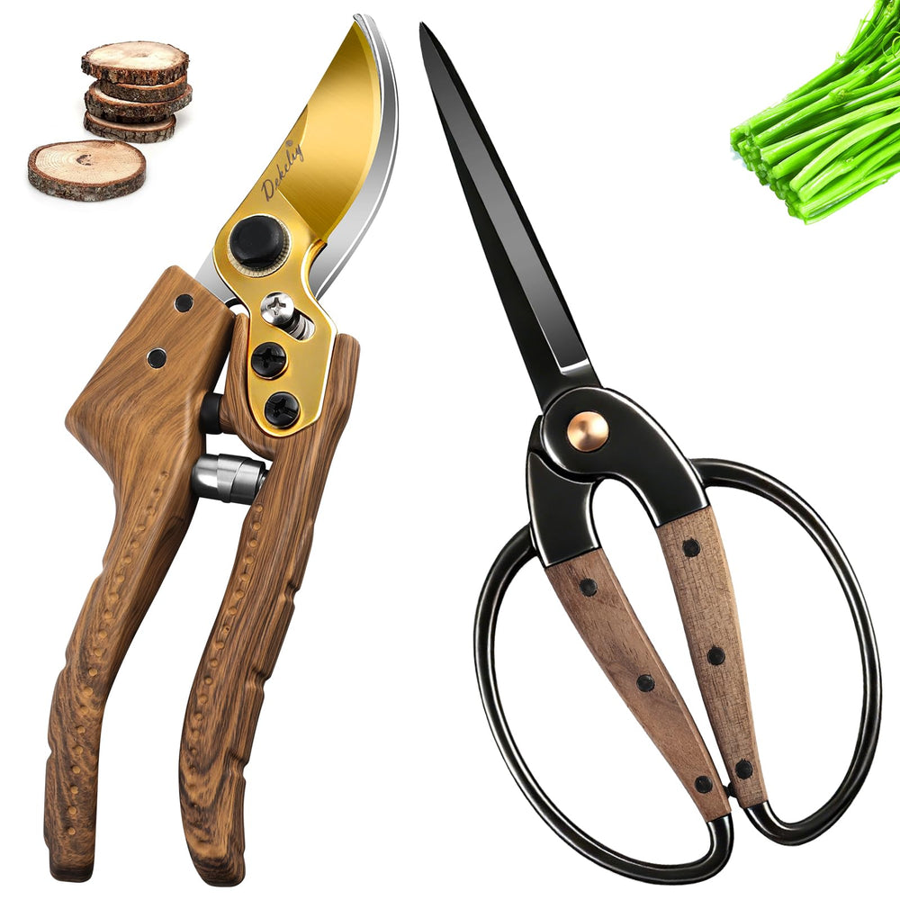 DEKELIY pruner front view showing robust build and comfortable grip benefit