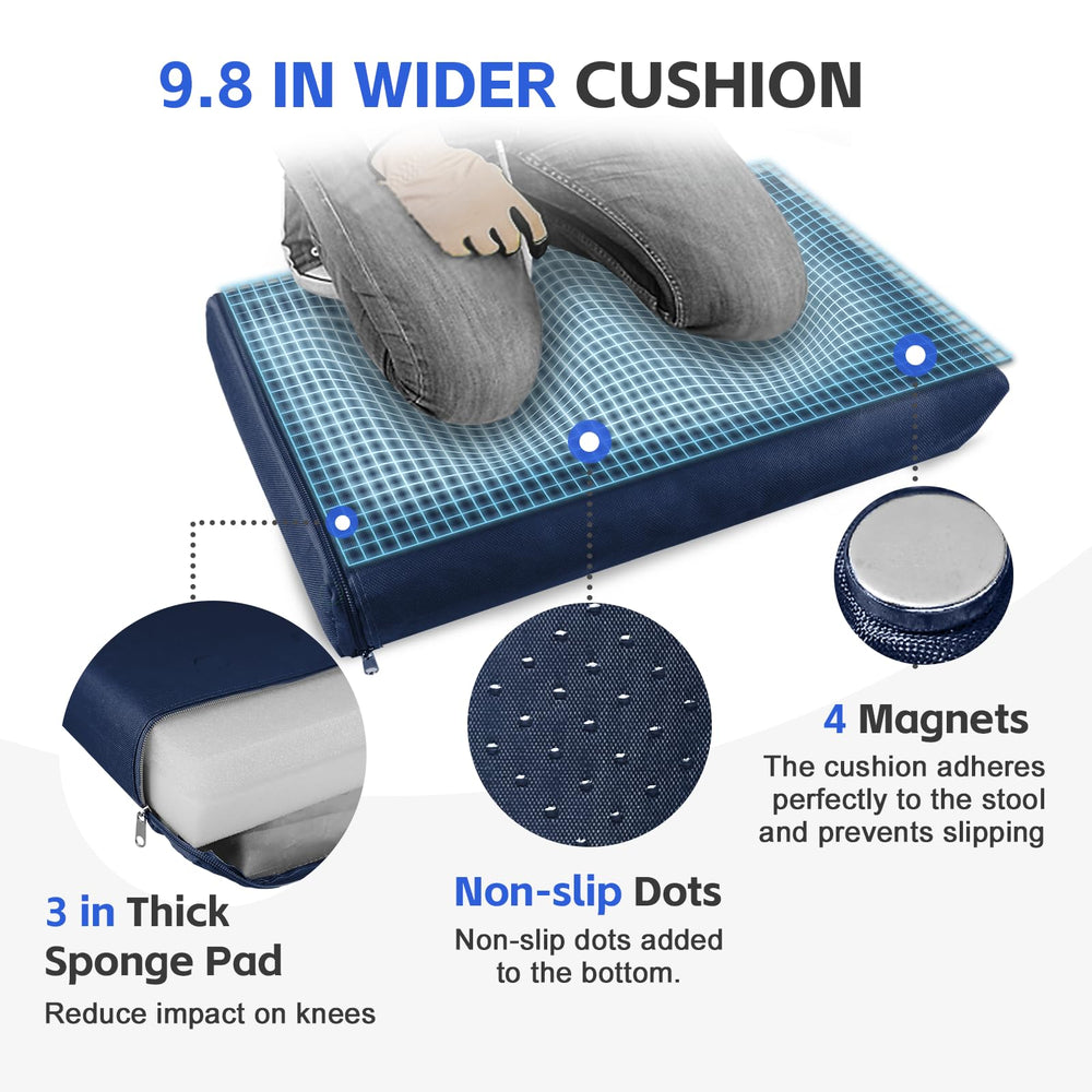 Dekool close-up of cushioned kneeler pad for pressure relief
