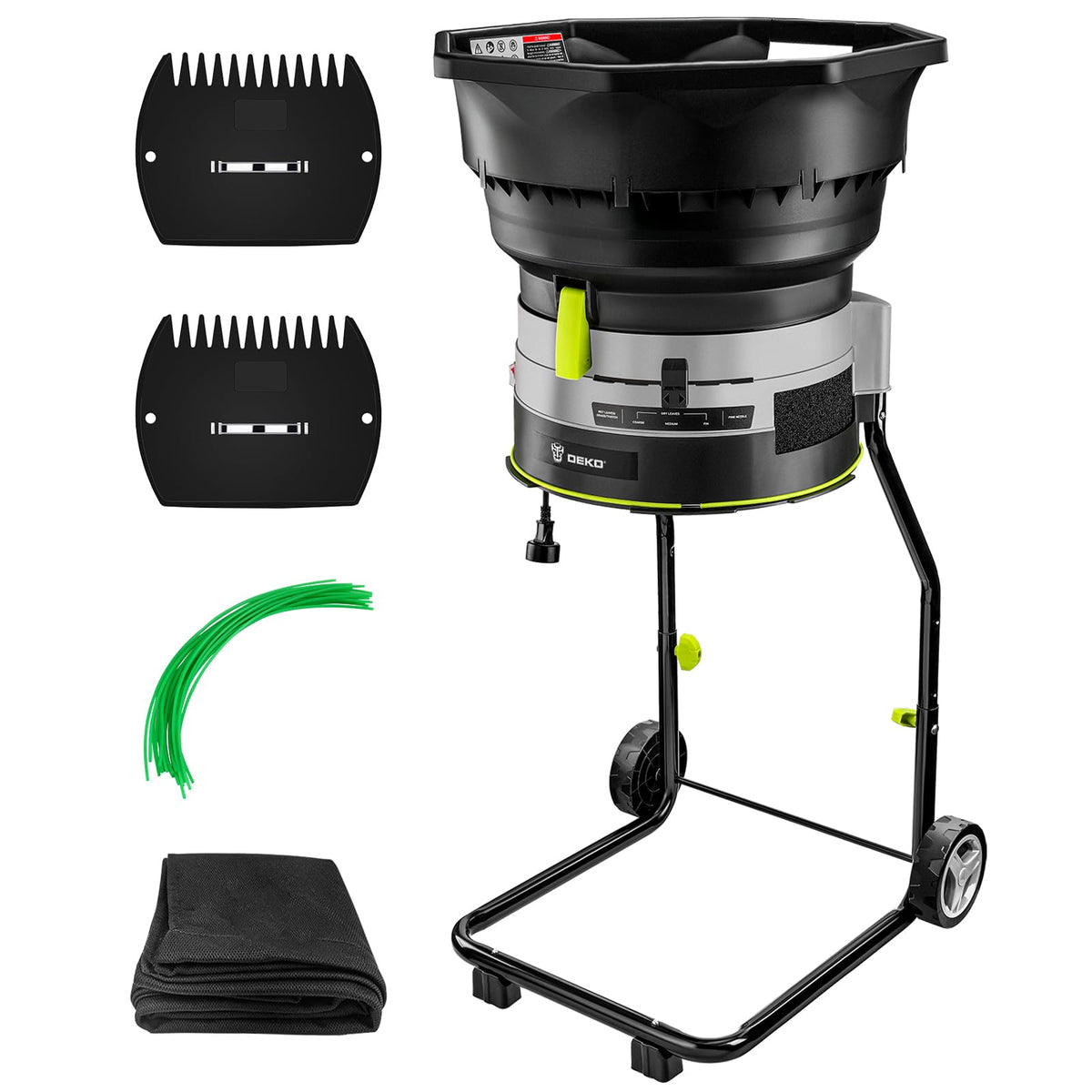 DEKOPRO front view showing compact unit and included accessories for fast cleanup