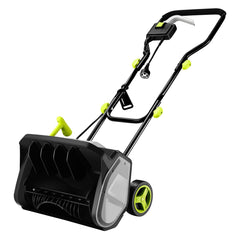 DEKOPRO front view showing compact snow shovel and clearing edge benefit
