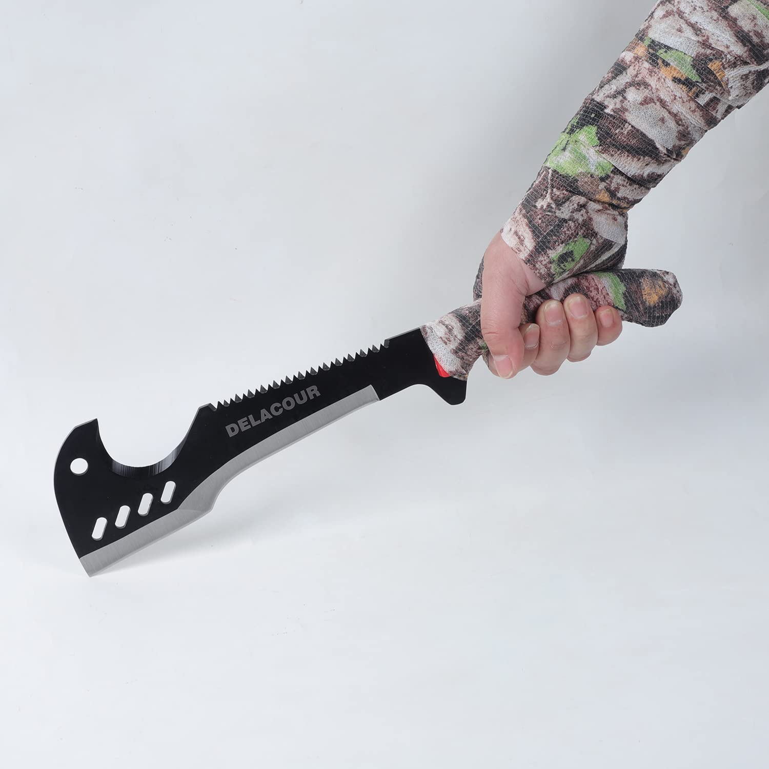 Delacour hooked tip detail designed for pulling vines and gripping vegetation