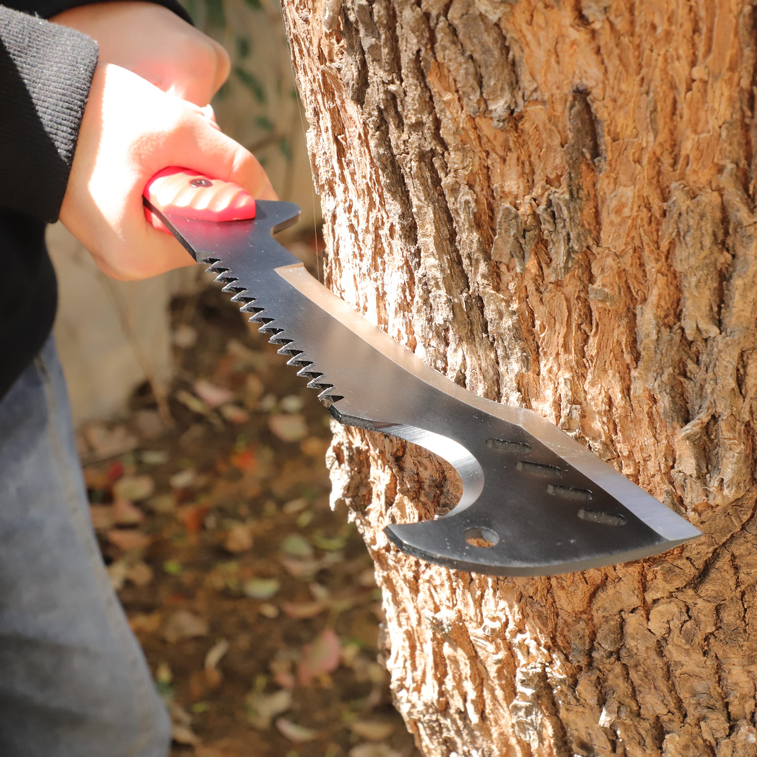 Delacour nylon sheath attached to belt enabling safe hands-free transport