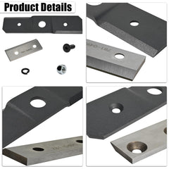 Delixike close-up of shredder blade showing thickness and wear-resistant finish